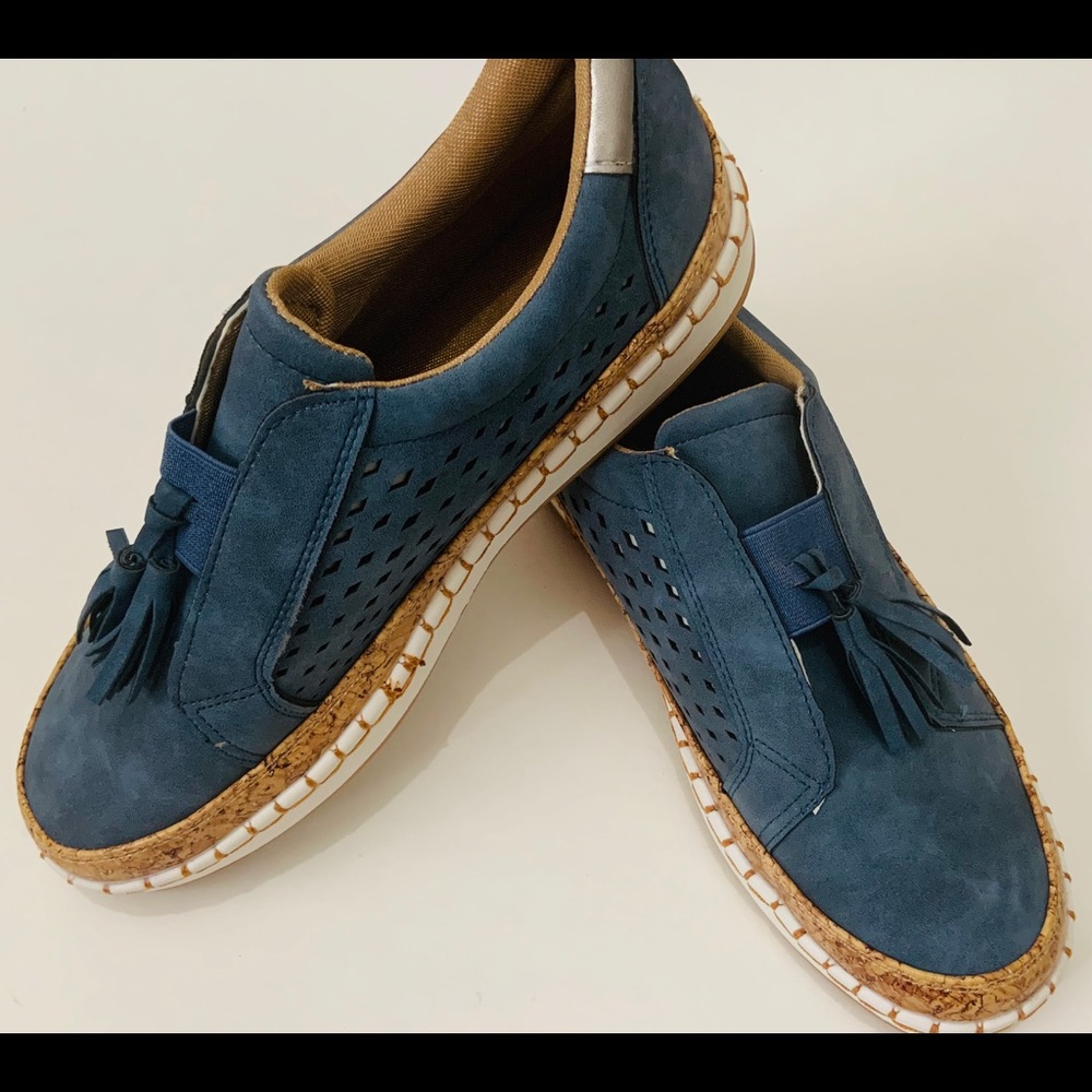 Unisex Blue Suede Espandrille Sz 9.5